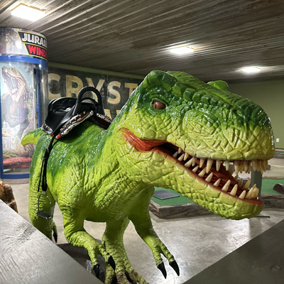 Ride-A-Dino - Crystal Cave - Tourist Stop - Gift Shop - Crystal Cave Springfield, Missouri - Cave Tour Attraction - Things to do in Springfield, Missouri